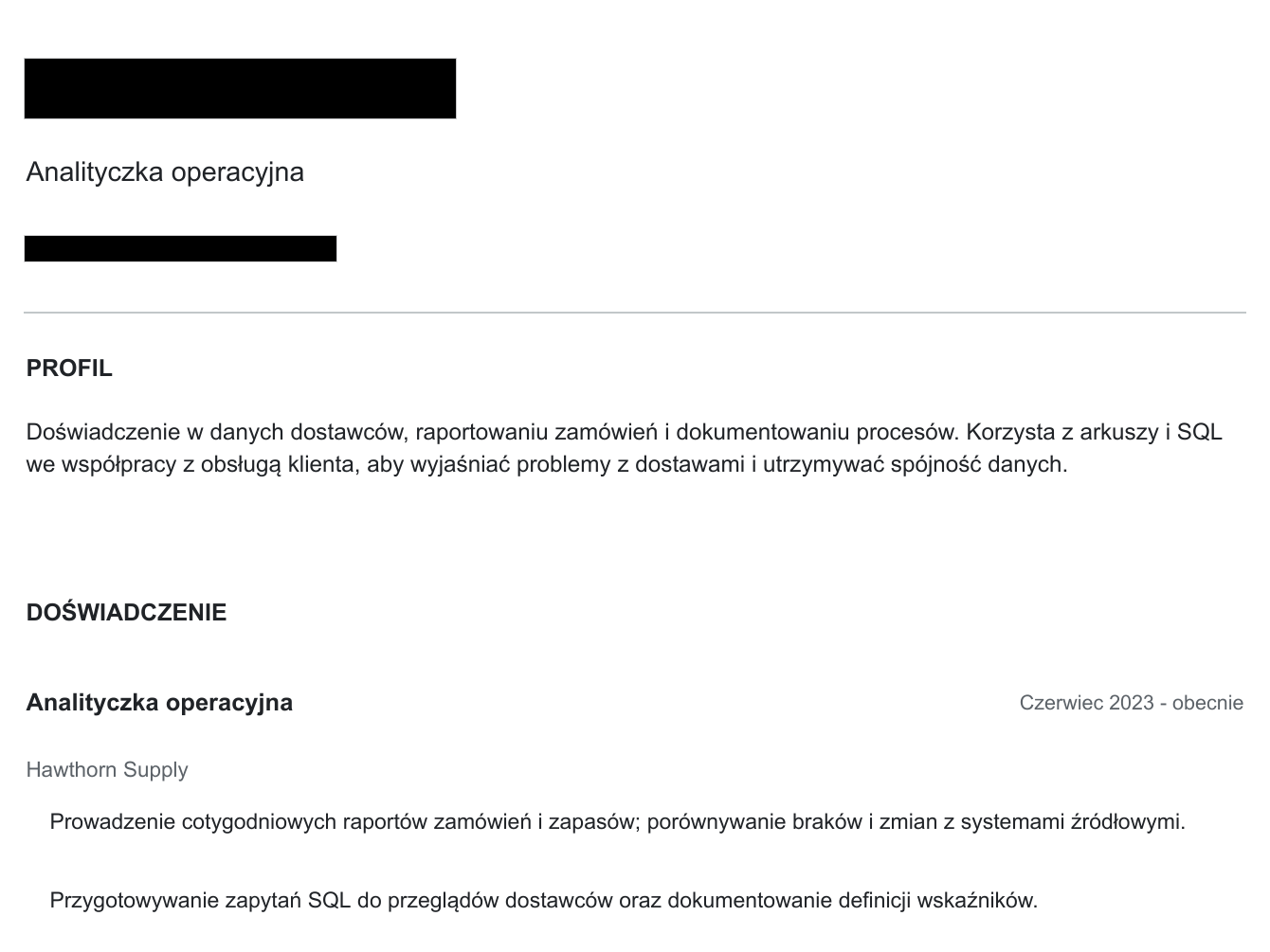 Automatyczne wykrywanie danych osobowych