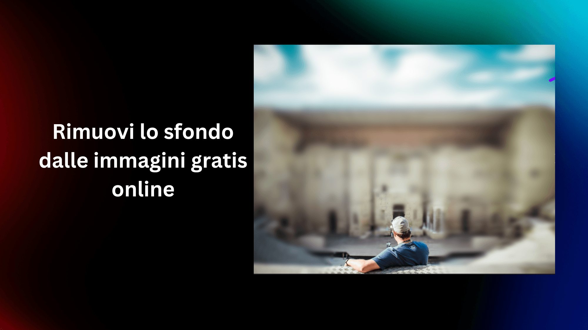Rimuovi lo sfondo dalle immagini gratis online