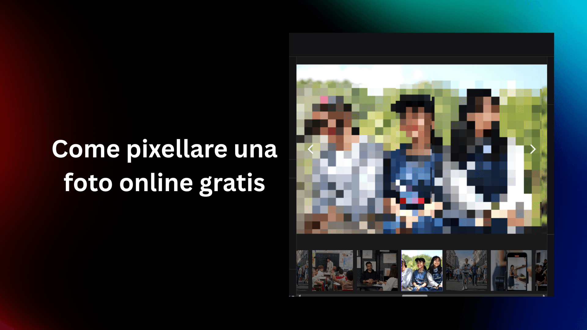 Come pixellare una foto online gratis