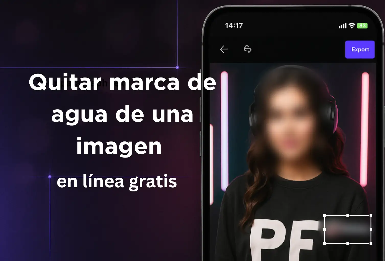 Quitar marca de agua de una imagen en línea gratis