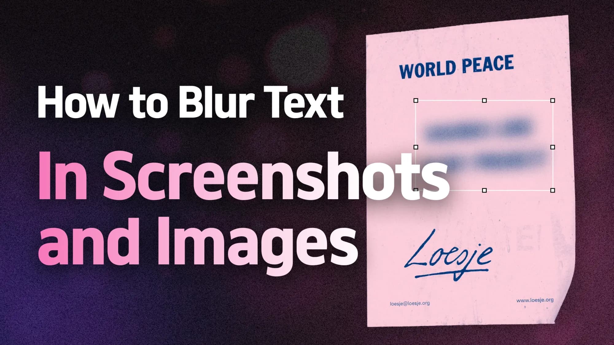 How to Blur Text in Screenshots and Images