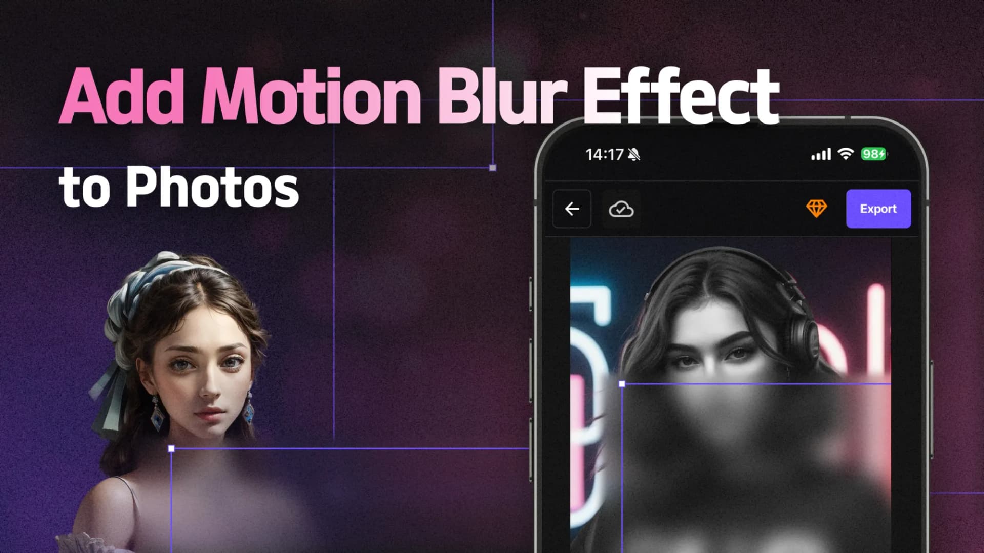 Añadir efecto de desenfoque de movimiento a fotos