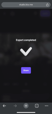 Téléchargement de l'image pixélisée depuis BlurMe sur iPhone