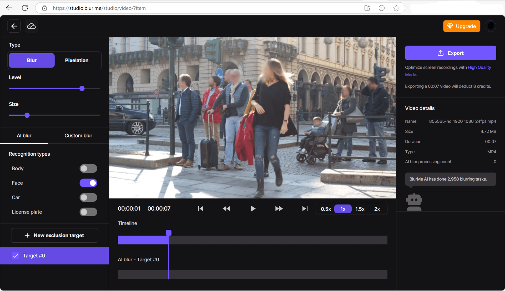 vidéo anonymisée et visages floutés par le logiciel d'anonymisation vidéo BlurMe