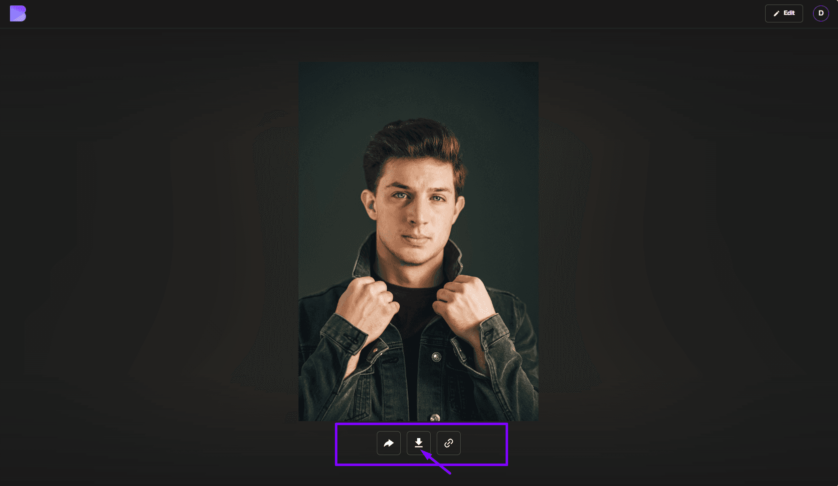 Herunterladen des konvertierten Fotos vom kostenlosen HD-Fotokonverter von BlurMe nach Format- und Qualitätseinstellung.