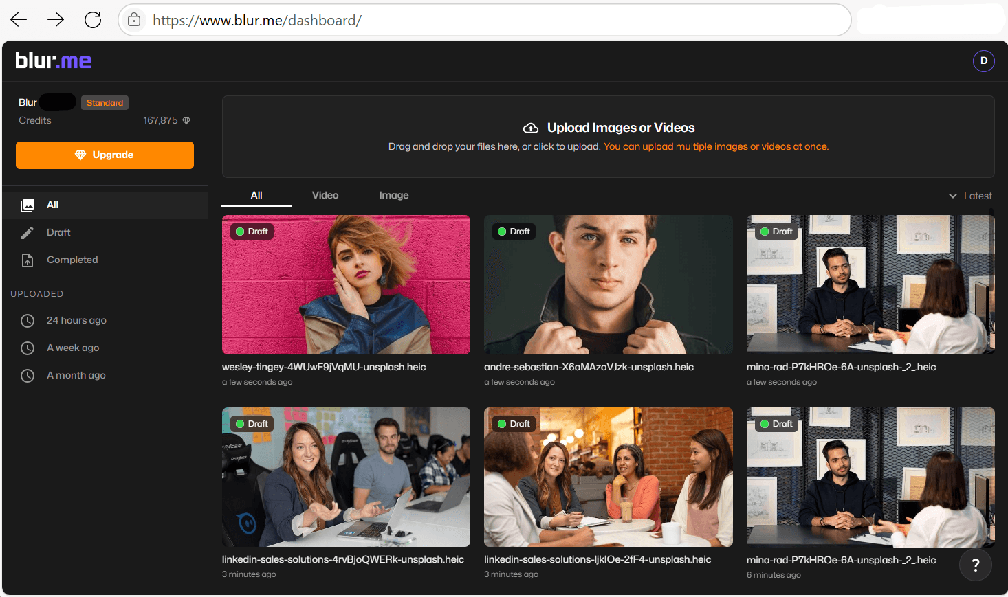 Come usare il convertitore di foto HD gratuito di BlurMe per caricare e convertire immagini online senza perdere qualità