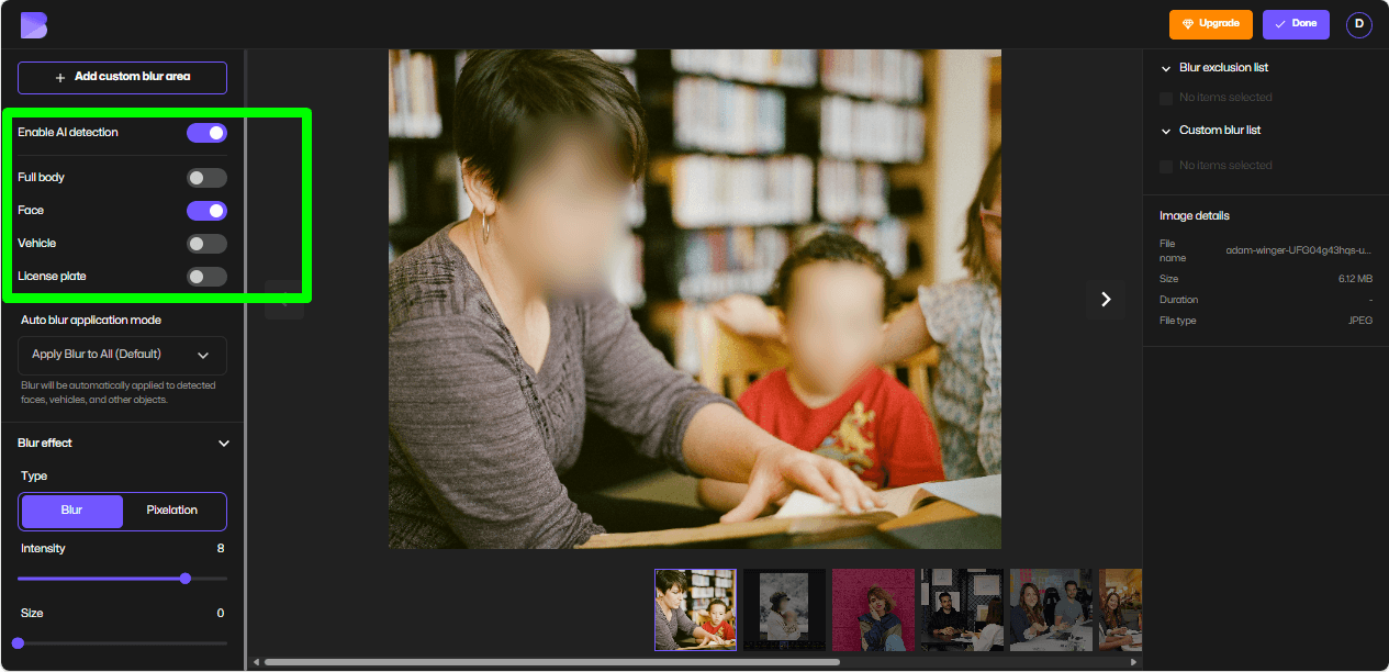 Face blurred using BlurMe AI edtech tool.