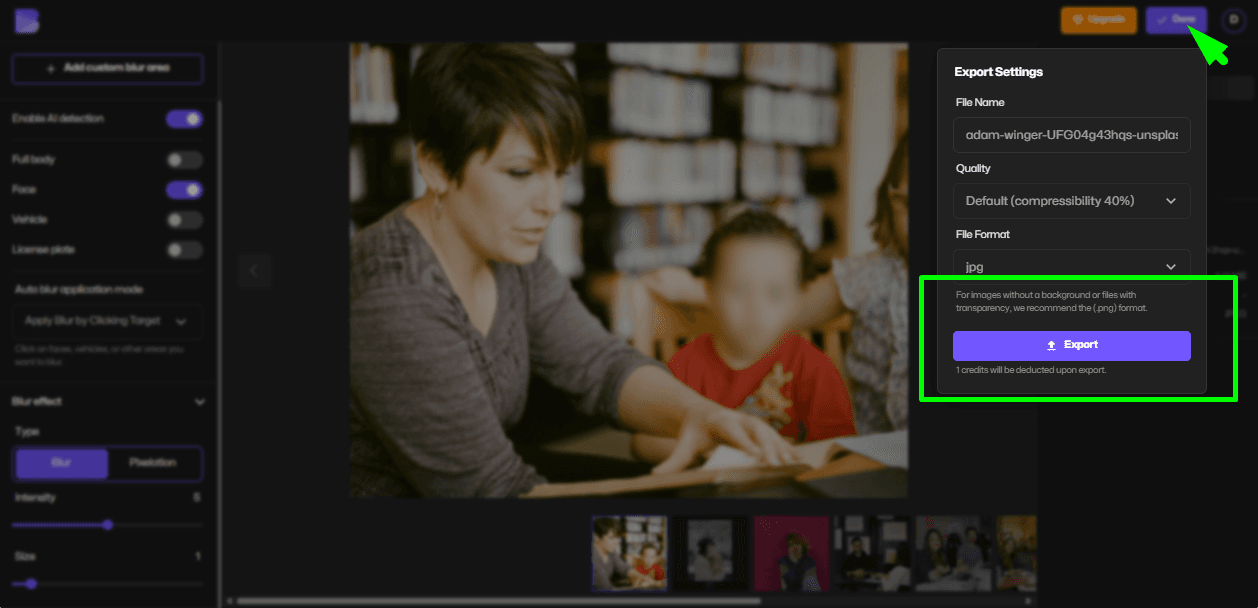 Exported image using BlurMe AI edtech tool.