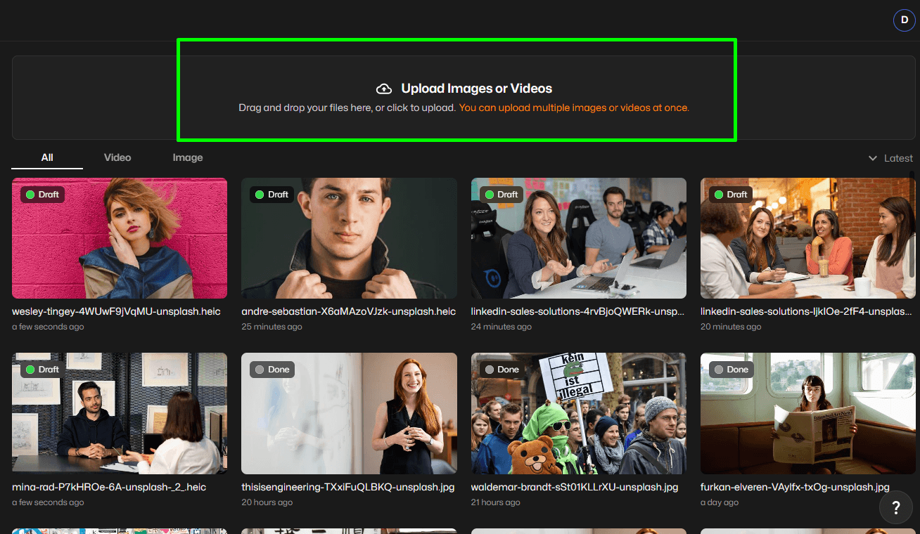 HEIC-zu-PNG-Upload-Bildschirm