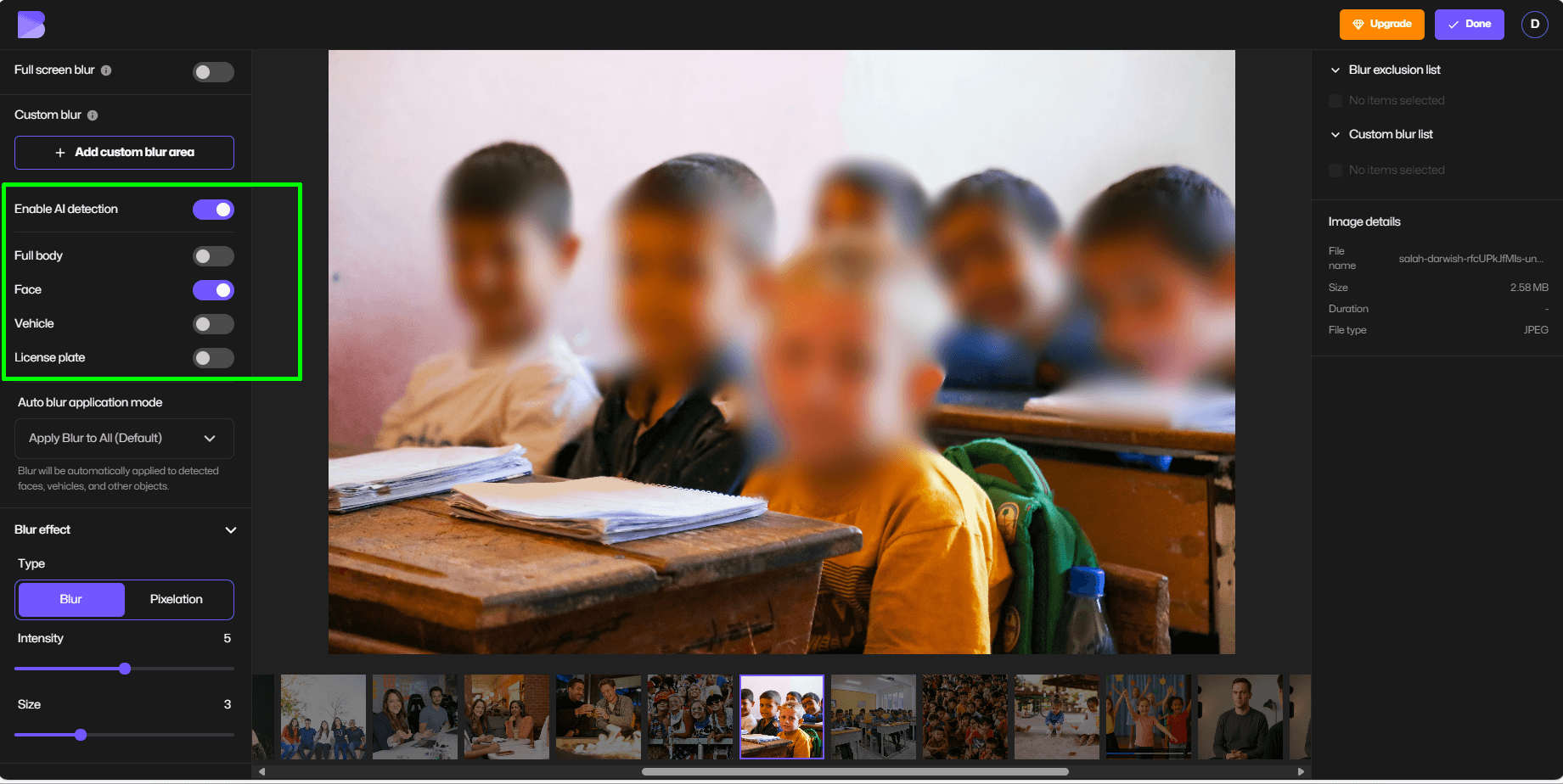 AI blur image screen.