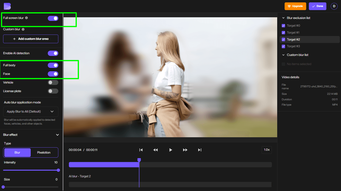 ぼかし写真の背景画面。