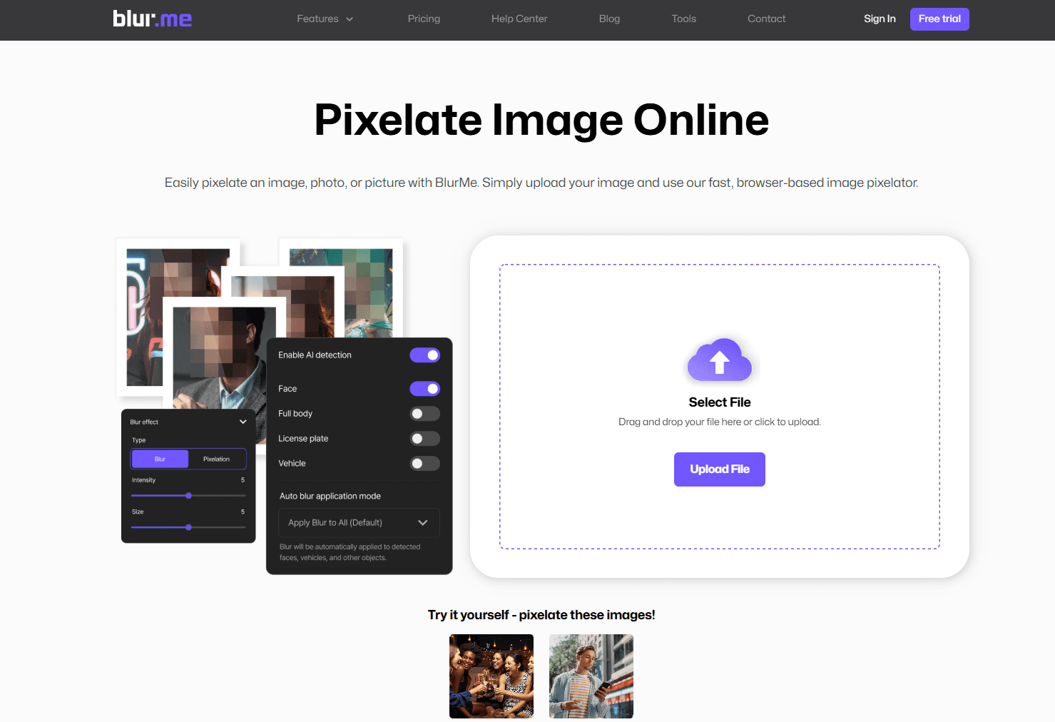 Pixelate image homescreen.