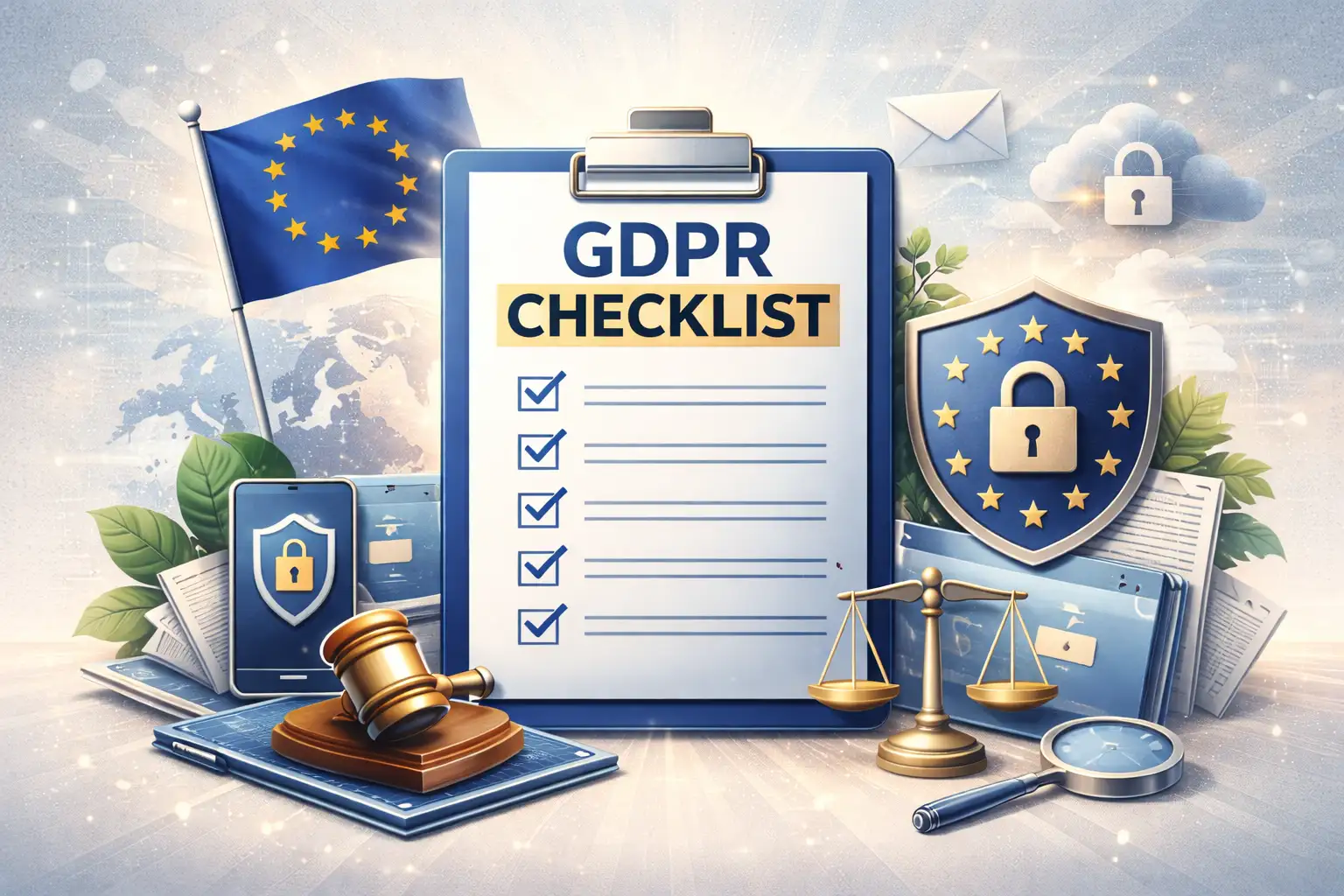 Image of GDPR checklist requirements.